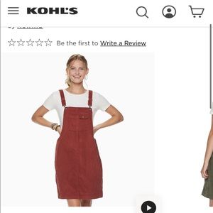 corduroy dress from kohl’s nwt